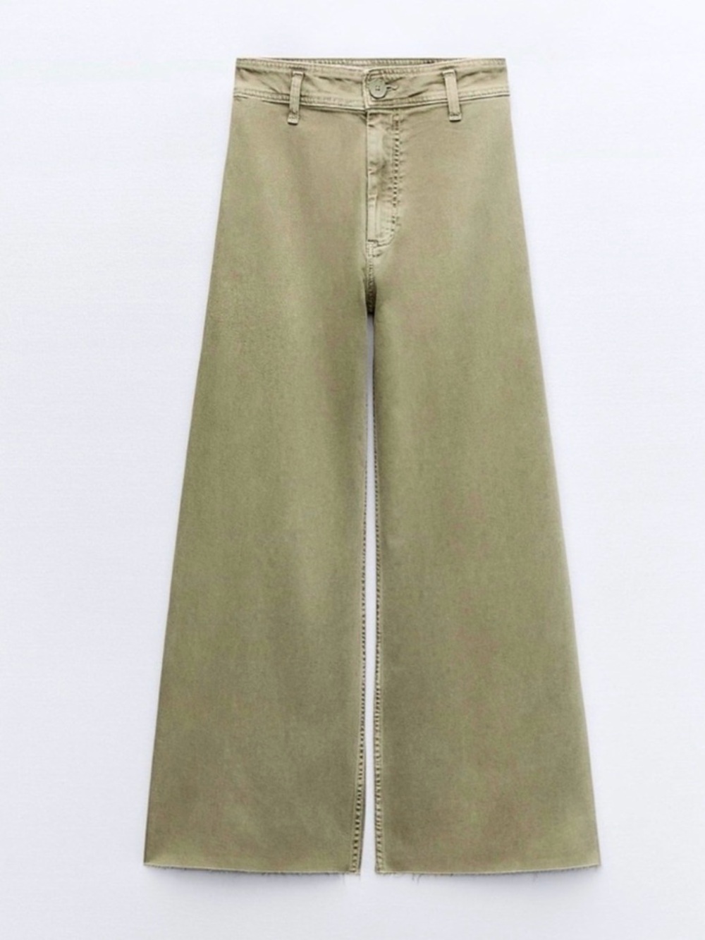 Zara "The Marine Straight" High-Rise Wide-Leg Jeans 6